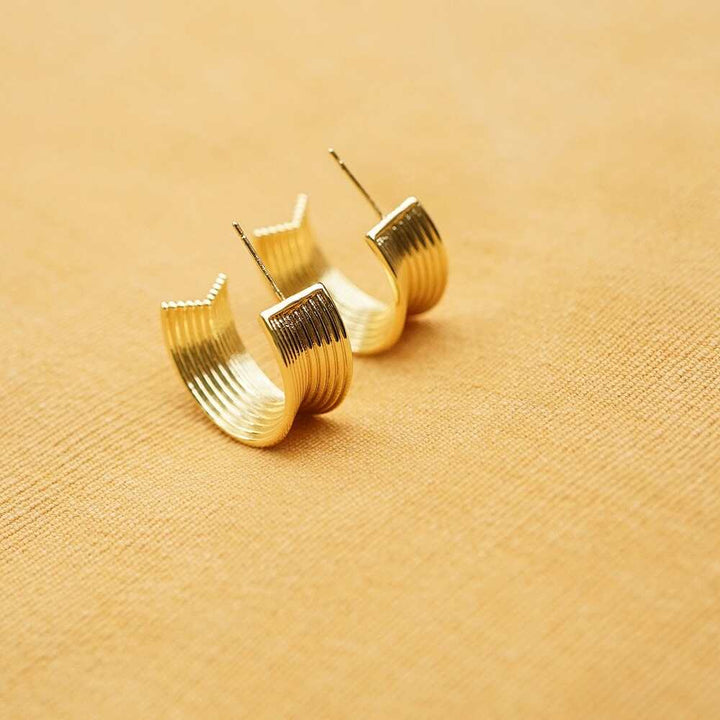 Daisy London Gold Plate Polly Chunky Tidal Hoops Additional Image - 2
