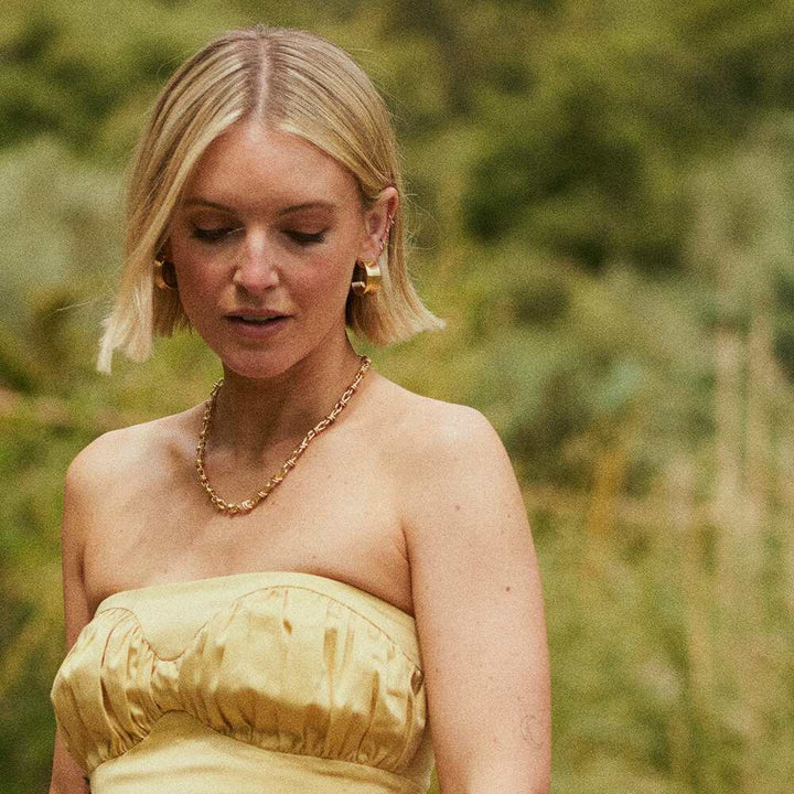 Daisy London Gold Plate Polly Chunky Tidal Hoops Additional Image - 5