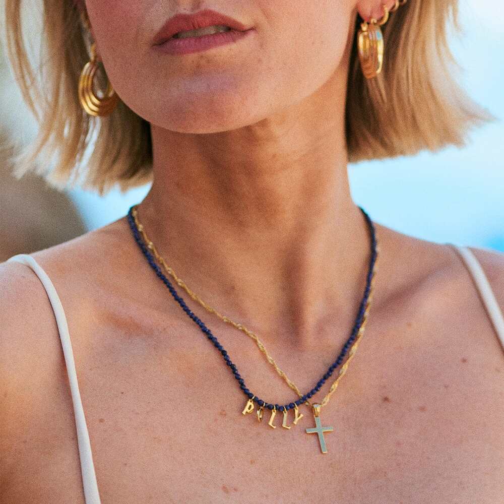 Daisy London Gold Plate Polly Cross Necklace Additional Image - 1