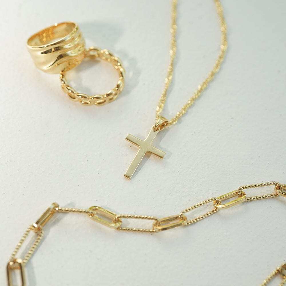 Daisy London Gold Plate Polly Cross Necklace Additional Image - 4
