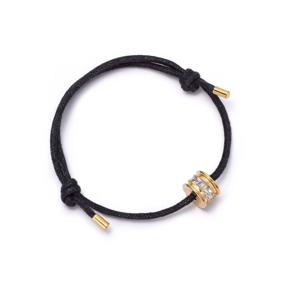 Daisy London Gold Plate Polly Crystal Bead Cord Bracelet