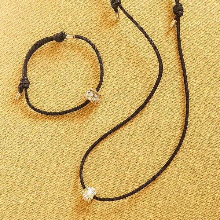 Daisy London Gold Plate Polly Crystal Bead Cord Bracelet Additional Image - 4