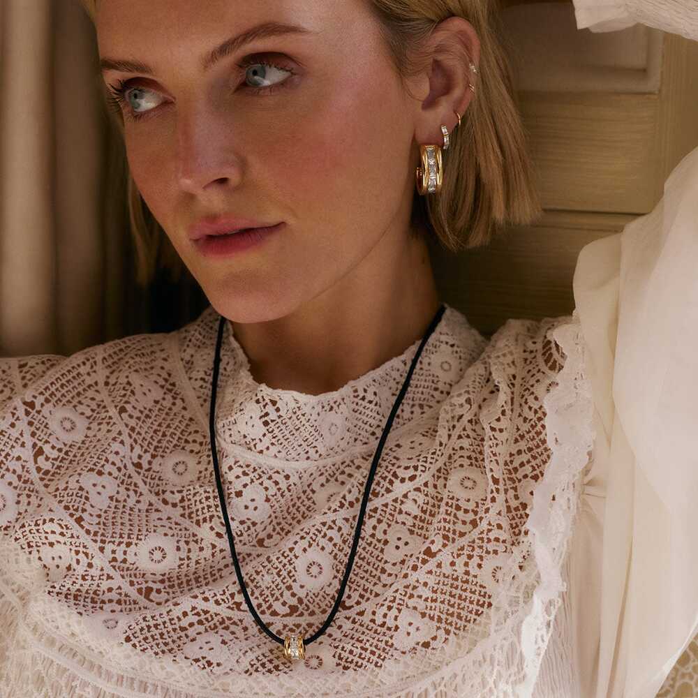 Daisy London Gold Plate Polly Crystal Bead Cord Necklace Additional Image - 5