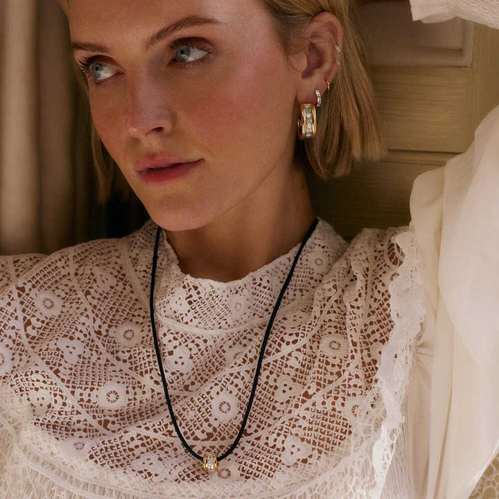 Daisy London Gold Plate Polly Crystal Bead Cord Necklace Additional Image - 5