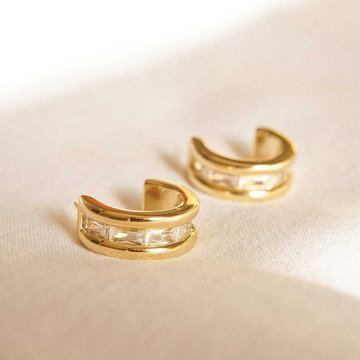 Daisy London Gold Plate Polly Crystal Hoop Earrings Additional Image - 6
