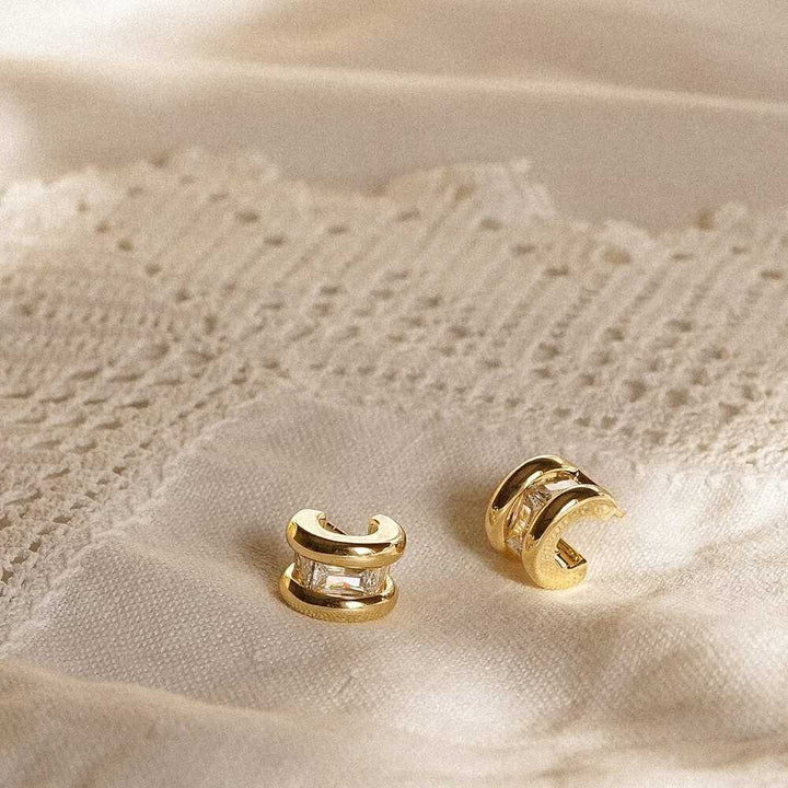 Daisy London Gold Plate Polly Crystal Mini Hoop &amp; Bead Necklace Set Additional Image - 5