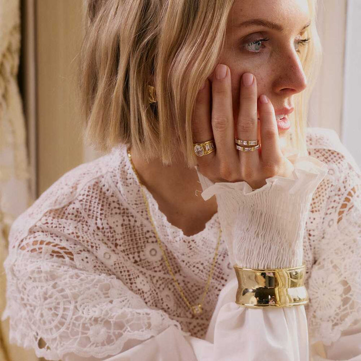 Daisy London Gold Plate Polly Cuff Bangle Additional Image - 3