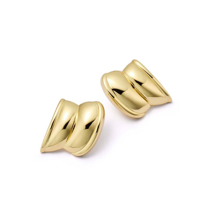 Daisy London Gold Plate Polly Cuff Stud Earrings