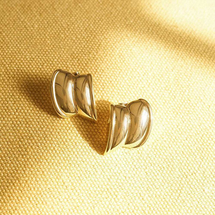 Daisy London Gold Plate Polly Cuff Stud Earrings Additional Image - 2