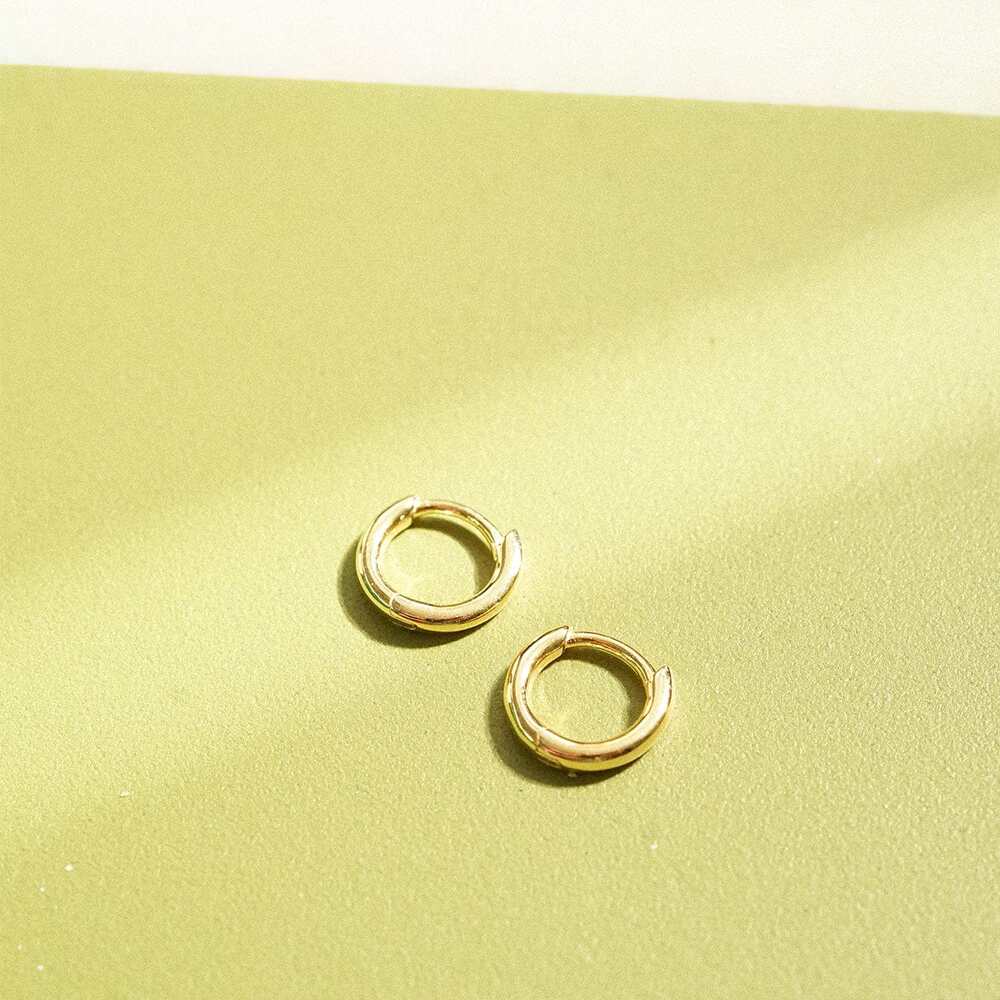 Daisy London Gold Plate Polly Essential Huggie Earrings Additional Image - 4