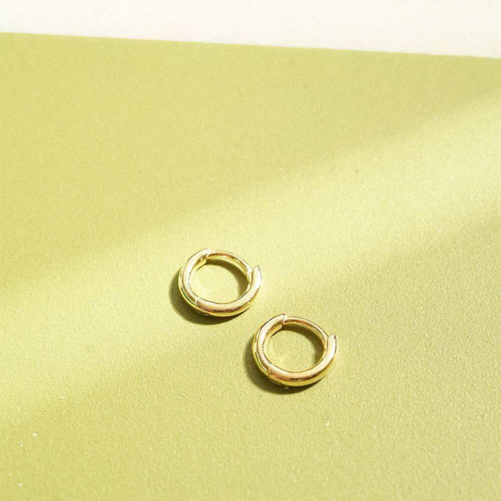 Daisy London Gold Plate Polly Essential Huggie Earrings Additional Image - 4
