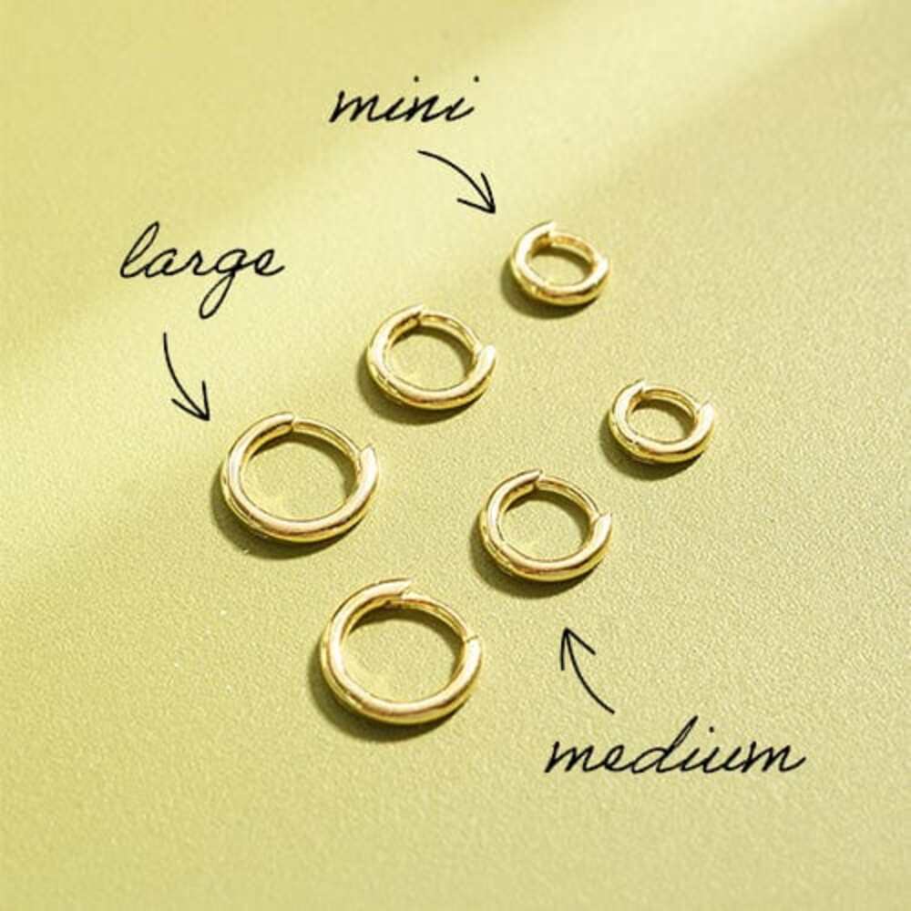 Daisy London Gold Plate Polly Essential Huggie Earrings Additional Image - 1