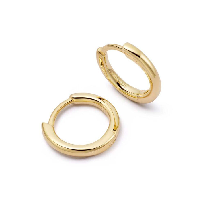 Daisy London Gold Plate Polly Essential Huggie Earrings Additional Image - 2