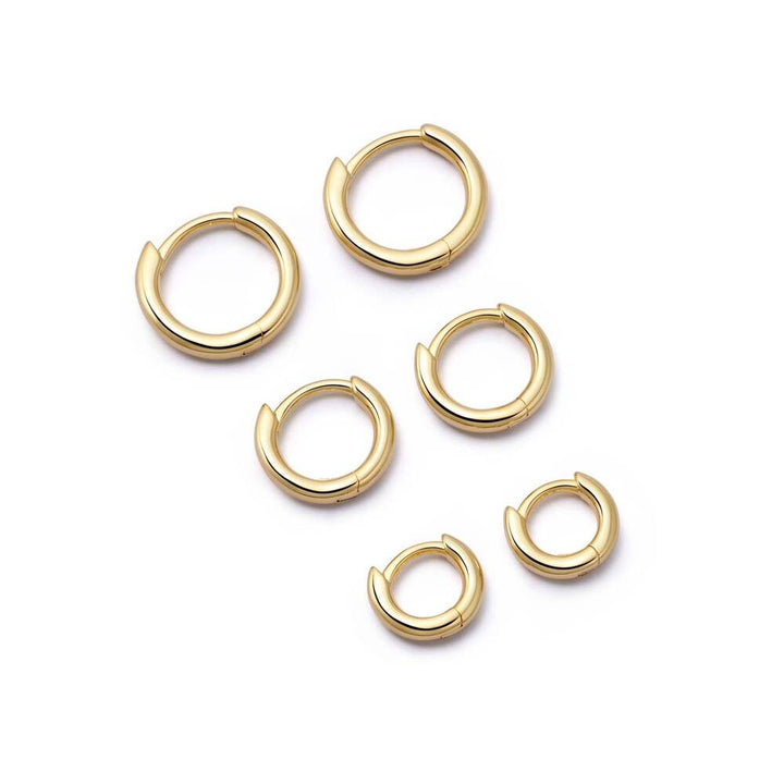Daisy London Gold Plate Polly Essential Huggie Stack
