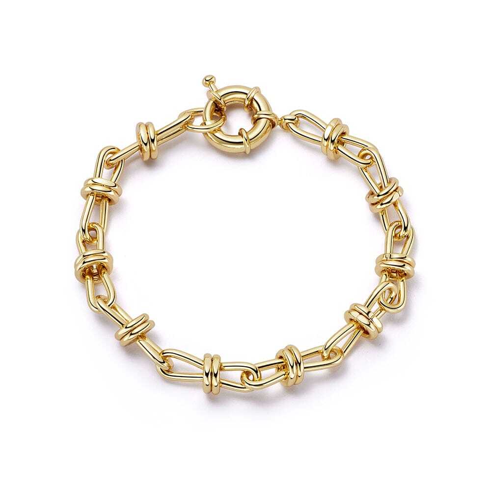 Daisy London Gold Plate Polly Knot Chain Bracelet