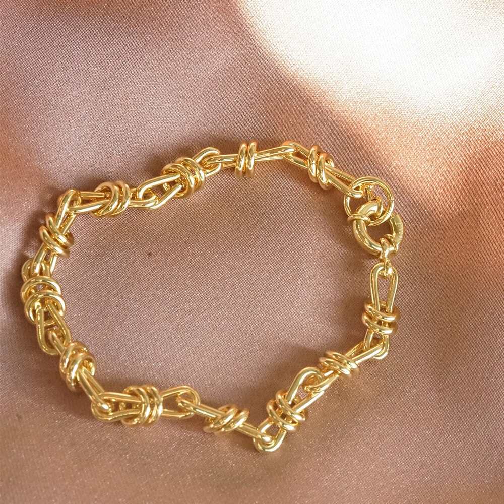 Daisy London Gold Plate Polly Knot Chain Bracelet Additional Image - 2