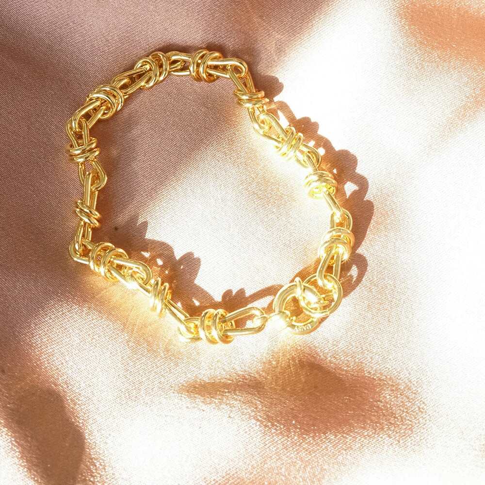 Daisy London Gold Plate Polly Knot Chain Bracelet Additional Image - 4