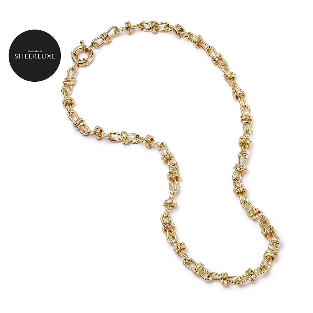 Daisy London Gold Plate Polly Knot Chain Necklace
