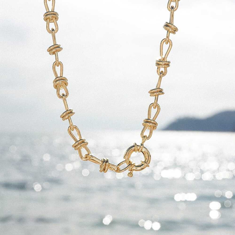 Daisy London Gold Plate Polly Knot Chain Necklace Additional Image - 2