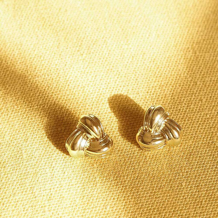 Daisy London Gold Plate Polly Knot Stud Earrings Additional Image - 2