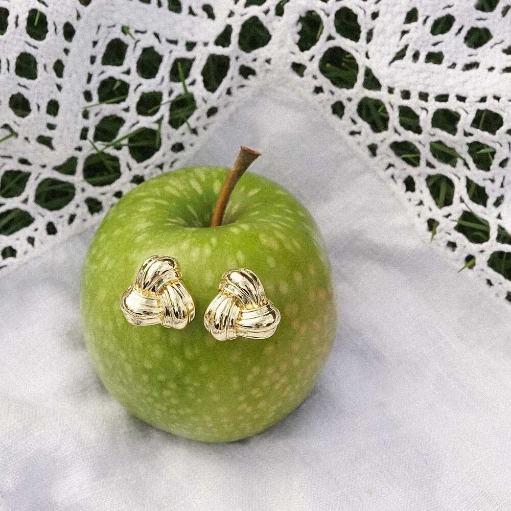 Daisy London Gold Plate Polly Knot Stud Earrings Additional Image - 4