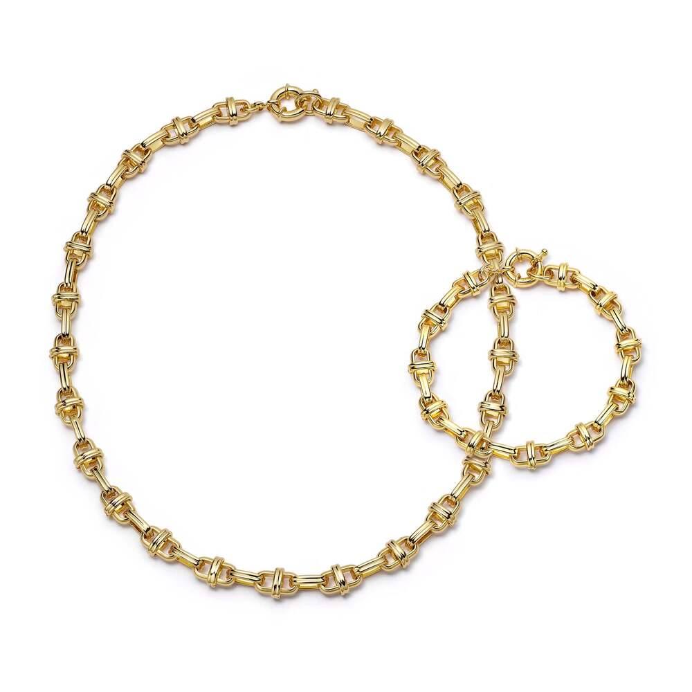 Daisy London Gold Plate Polly Lock Chain Layering Set