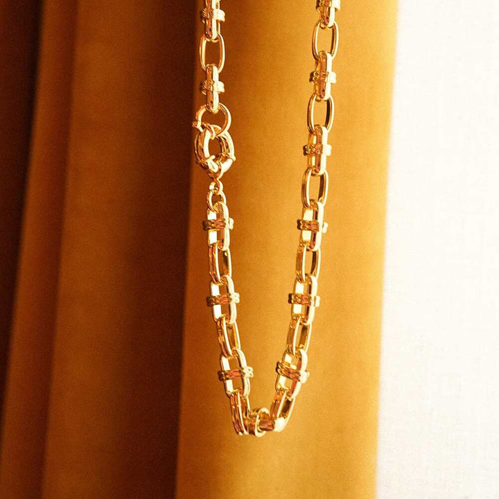 Daisy London Gold Plate Polly Lock Chain Layering Set Additional Image - 4