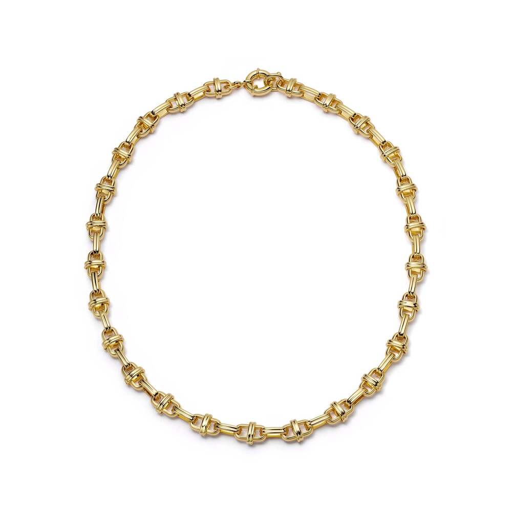 Daisy London Gold Plate Polly Lock Chain Necklace