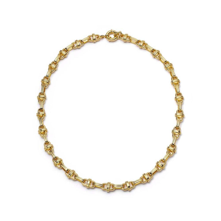 Daisy London Gold Plate Polly Lock Chain Necklace