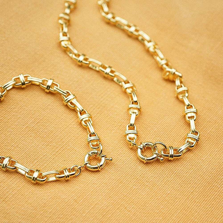 Daisy London Gold Plate Polly Lock Chain Necklace Additional Image - 2