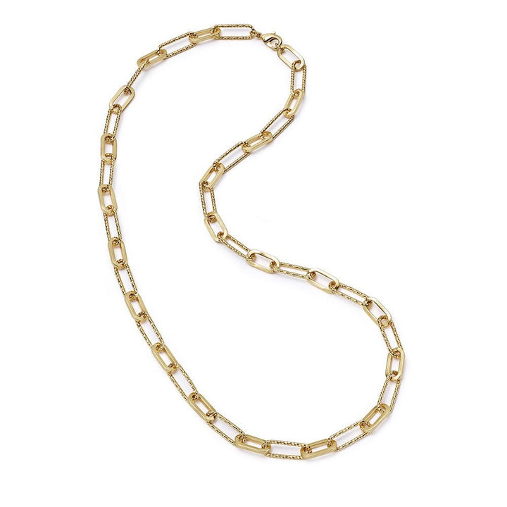 Daisy London Gold Plate Polly Paperclip Chain Necklace