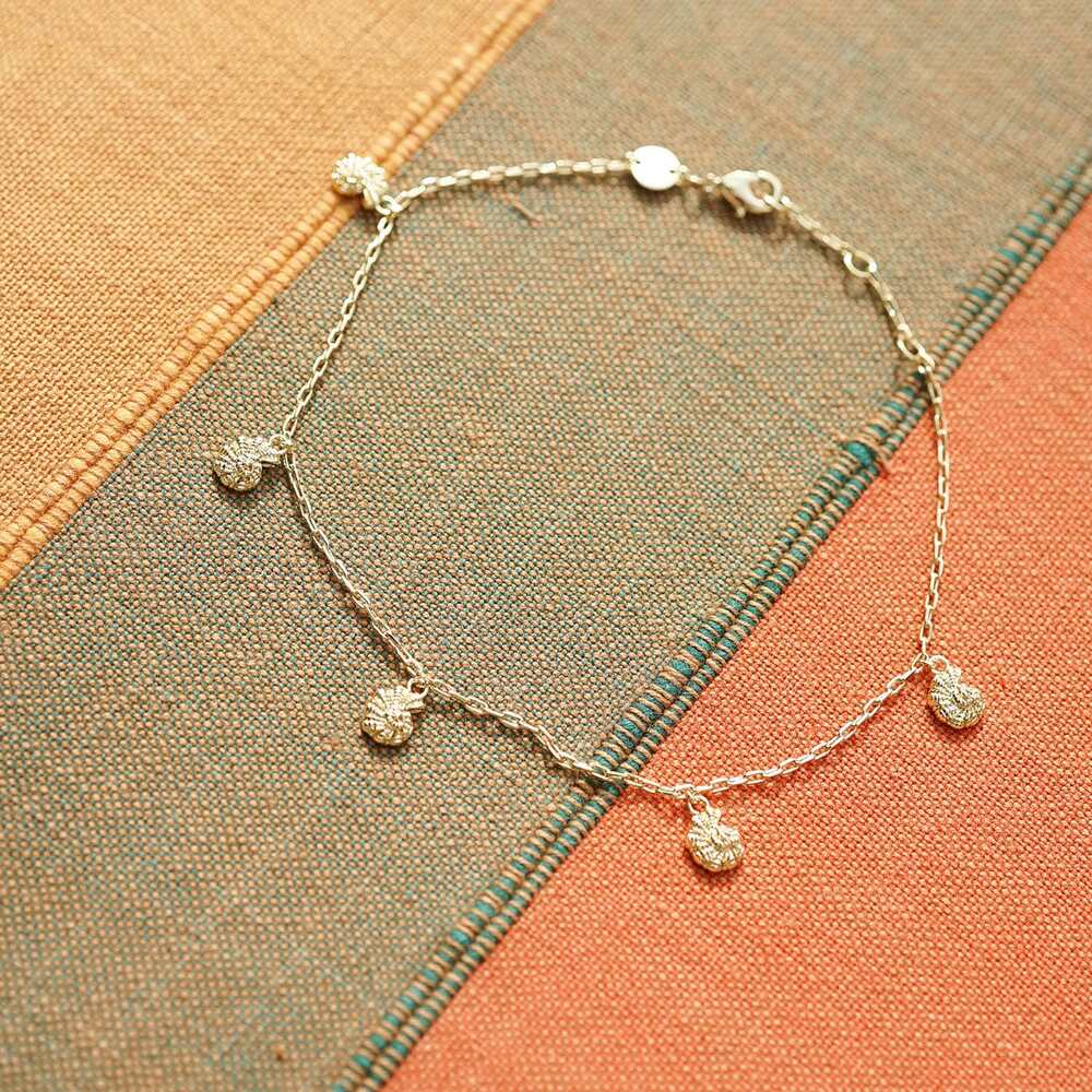 Daisy London Gold Plate Polly Shell Charm Anklet Additional Image - 2