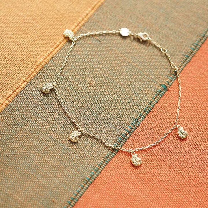 Daisy London Gold Plate Polly Shell Charm Anklet Additional Image - 2