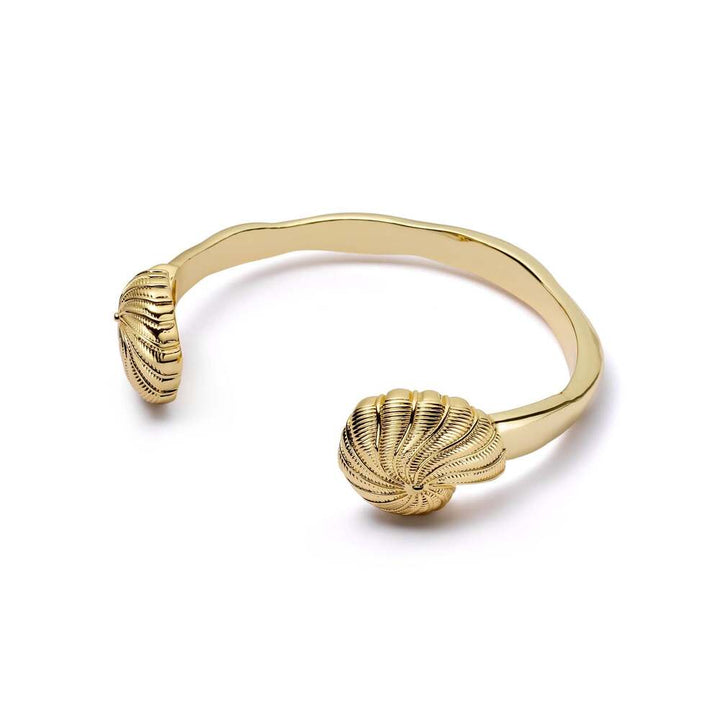 Daisy London Gold Plate Polly Shell Cuff Bangle