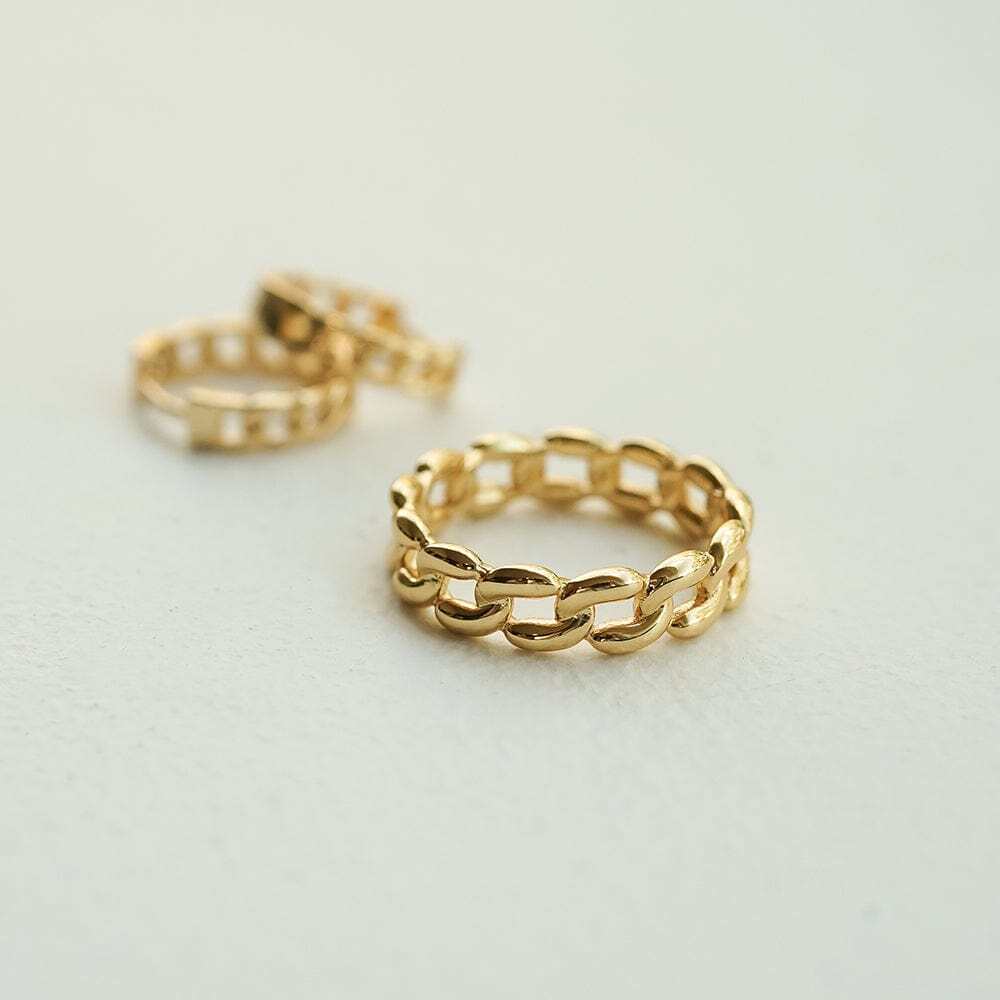 Daisy London Gold Plate Polly Solid Chain Ring Additional Image - 2