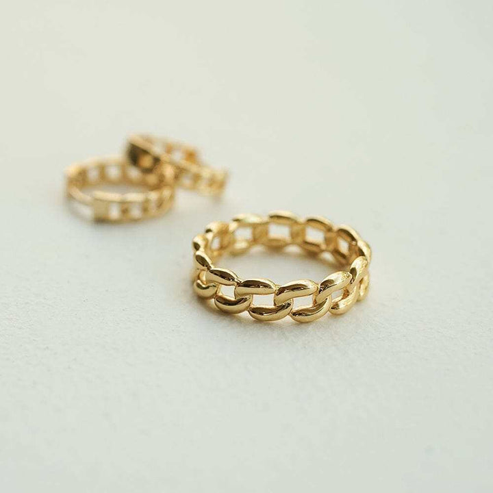 Daisy London Gold Plate Polly Solid Chain Ring Additional Image - 2