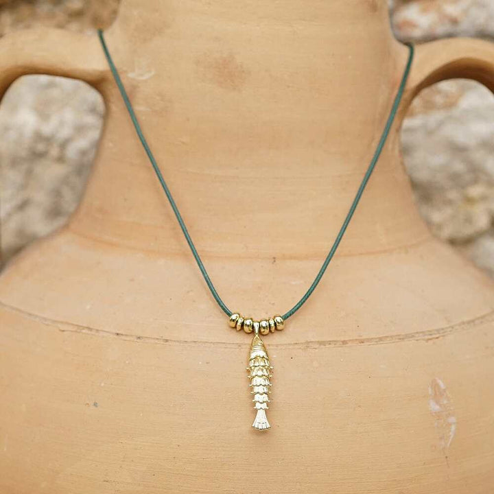 Daisy London Gold Plate Polly Tidal Fish Cord Necklace Additional Image - 7