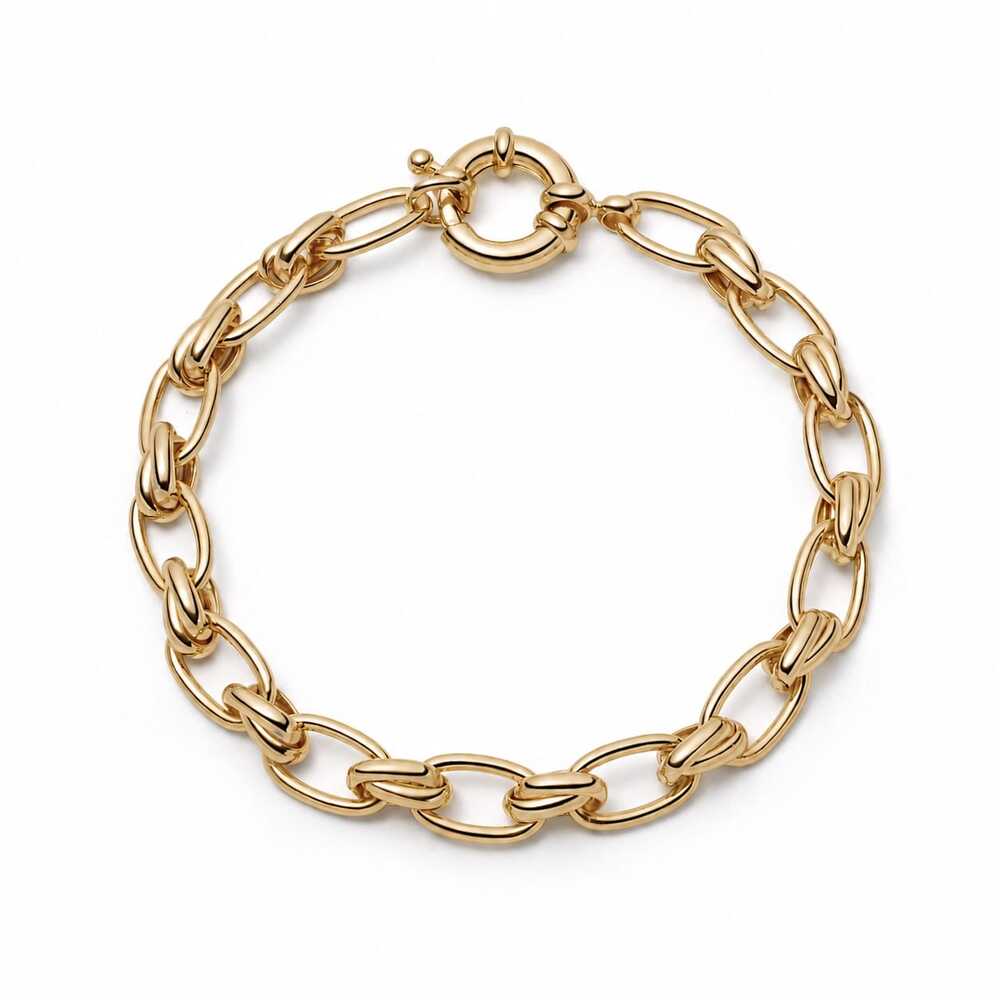 Daisy London Gold Plate Polly Vintage Link Chain Bracelet
