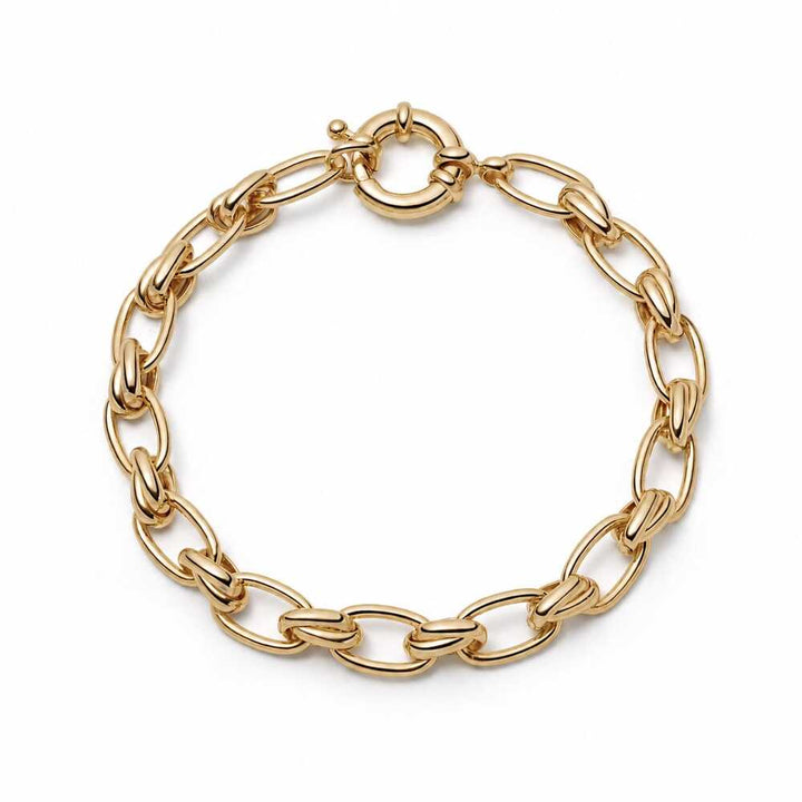 Daisy London Gold Plate Polly Vintage Link Chain Bracelet