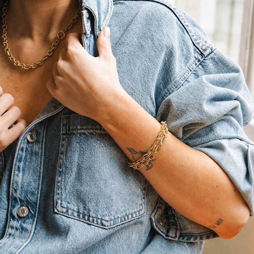Daisy London Gold Plate Polly Vintage Link Chain Bracelet Additional Image - 4