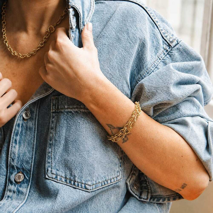 Daisy London Gold Plate Polly Vintage Link Chain Bracelet Additional Image - 4
