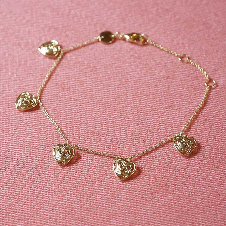 Daisy London Gold Plate Scribble Heart Charm Bracelet Additional Image - 4
