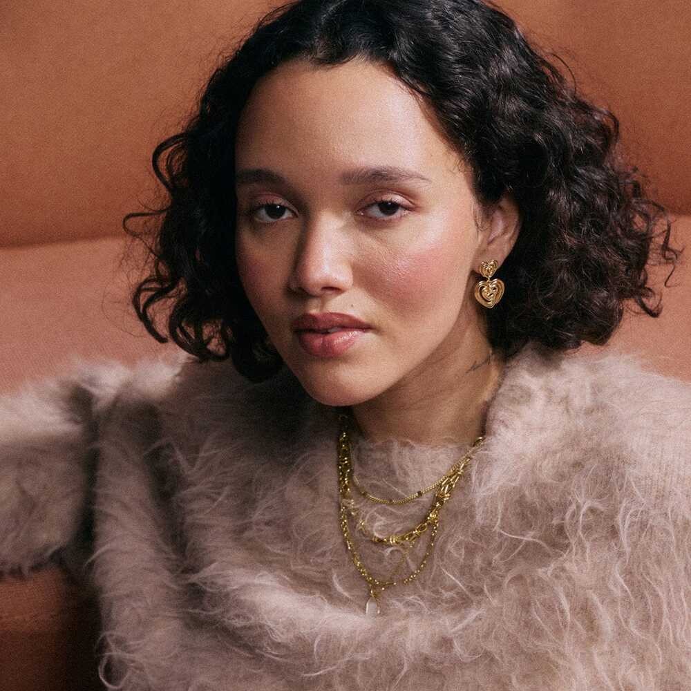 Daisy London Gold Plate Scribble Heart Drop Earrings Additional Image - 5