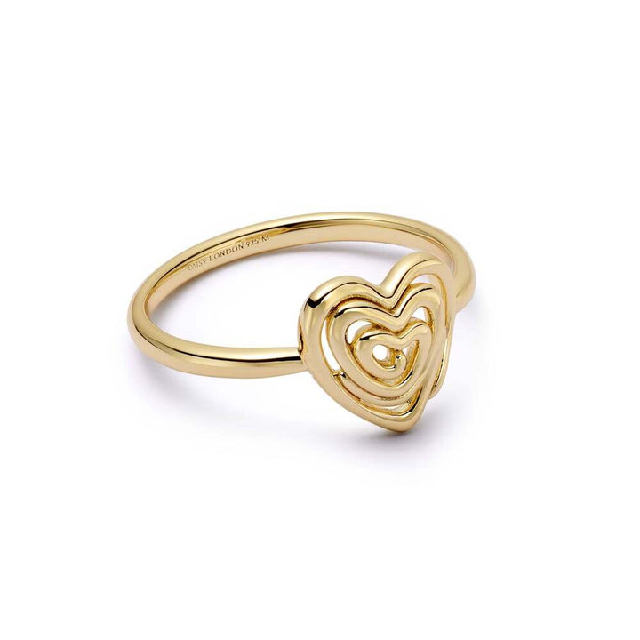 Daisy London Gold Plate Scribble Heart Ring