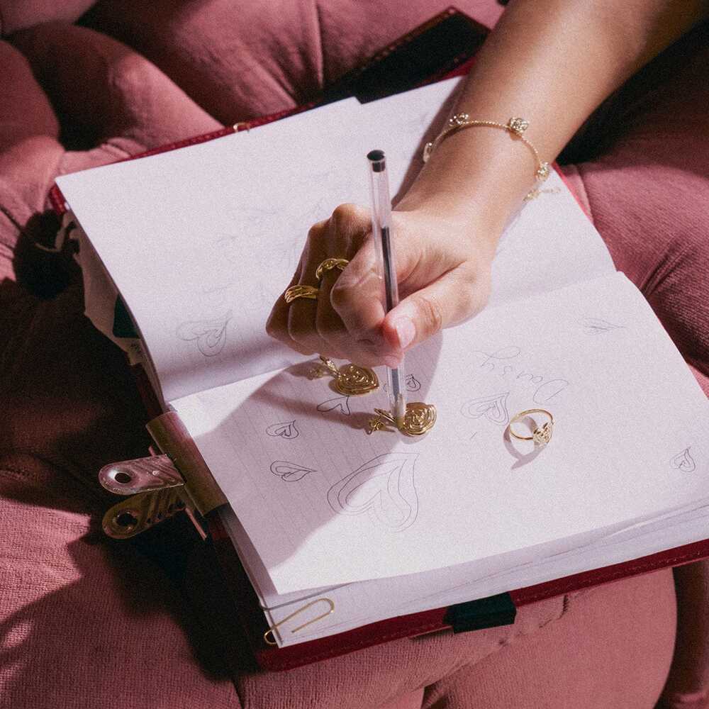 Daisy London Gold Plate Scribble Heart Ring Additional Image - 3