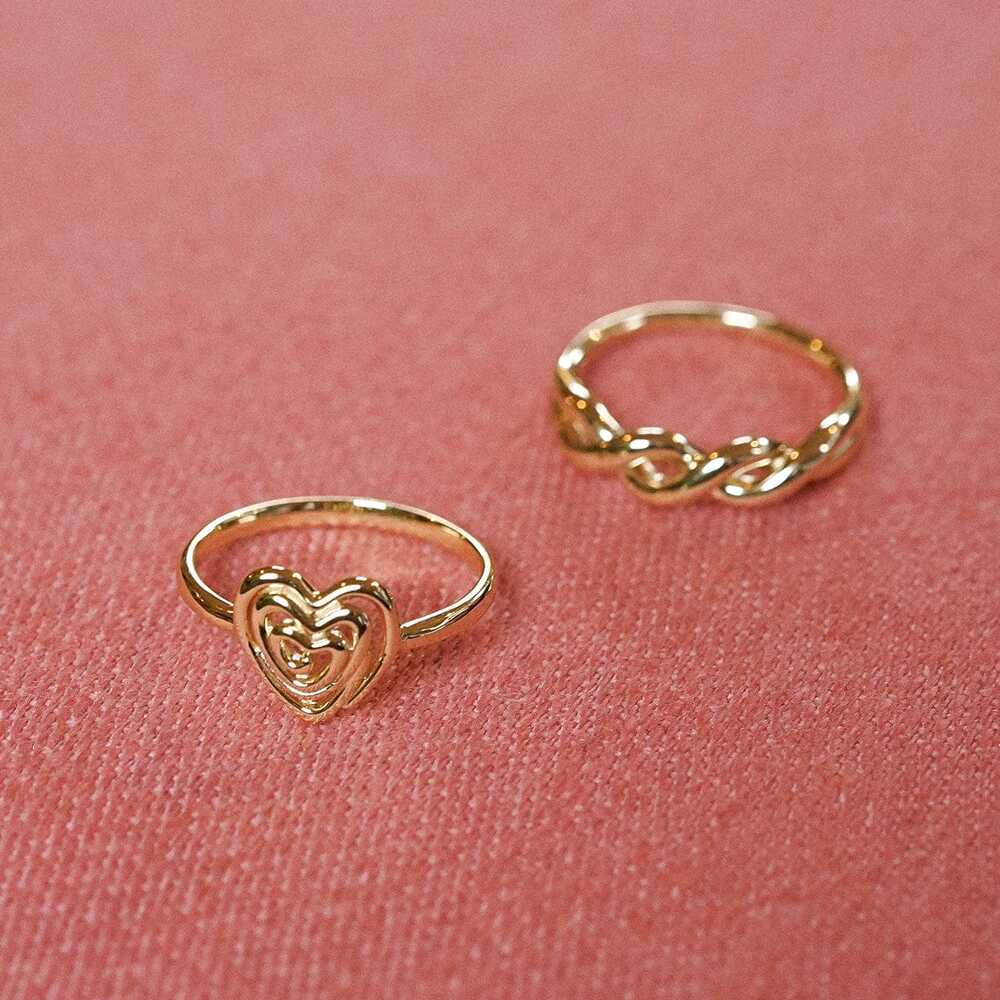 Daisy London Gold Plate Scribble Heart Ring Additional Image - 5