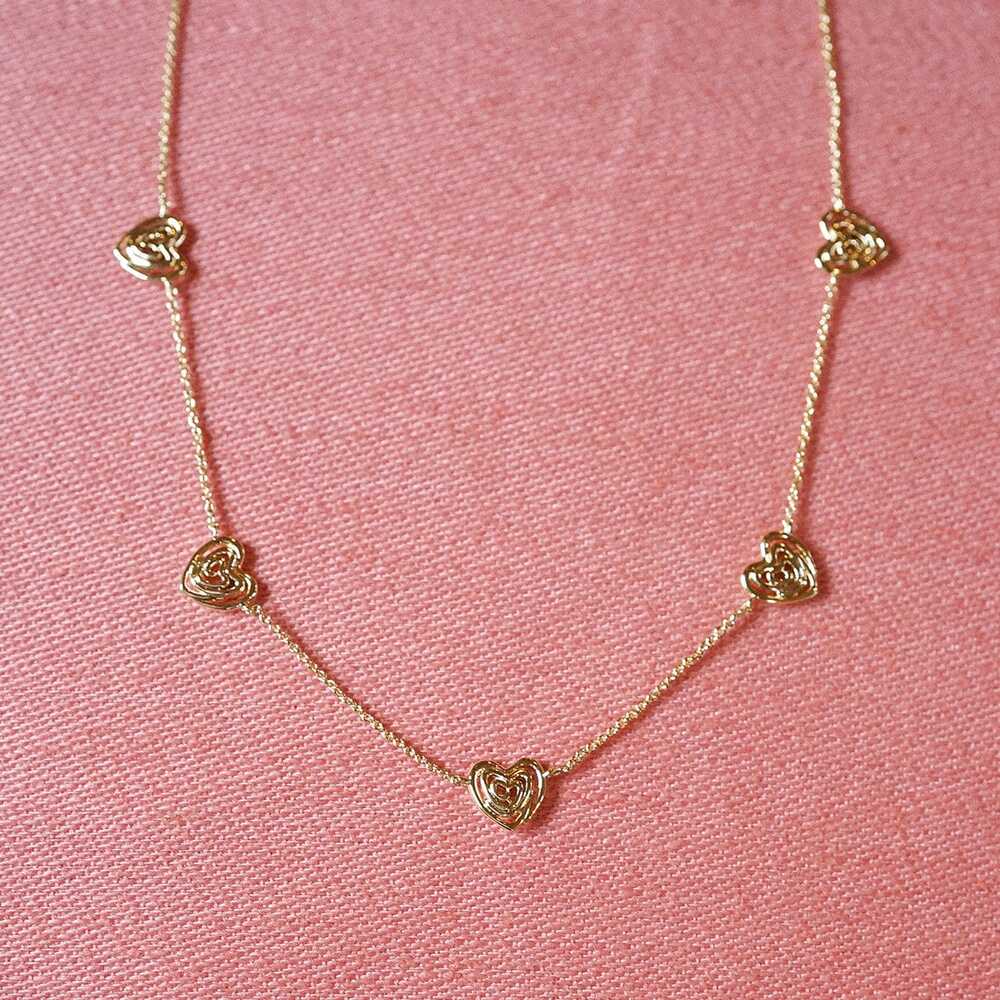 Daisy London Gold Plate Scribble Hearts Charm Layering Set Additional Image - 2