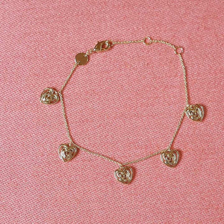 Daisy London Gold Plate Scribble Hearts Charm Layering Set Additional Image - 4