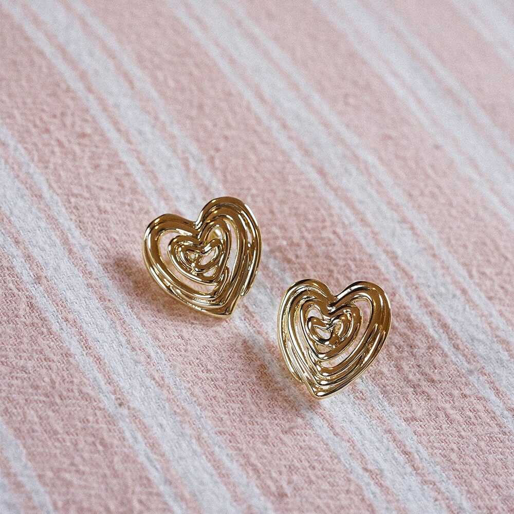 Daisy London Gold Plate Scribble Hearts &