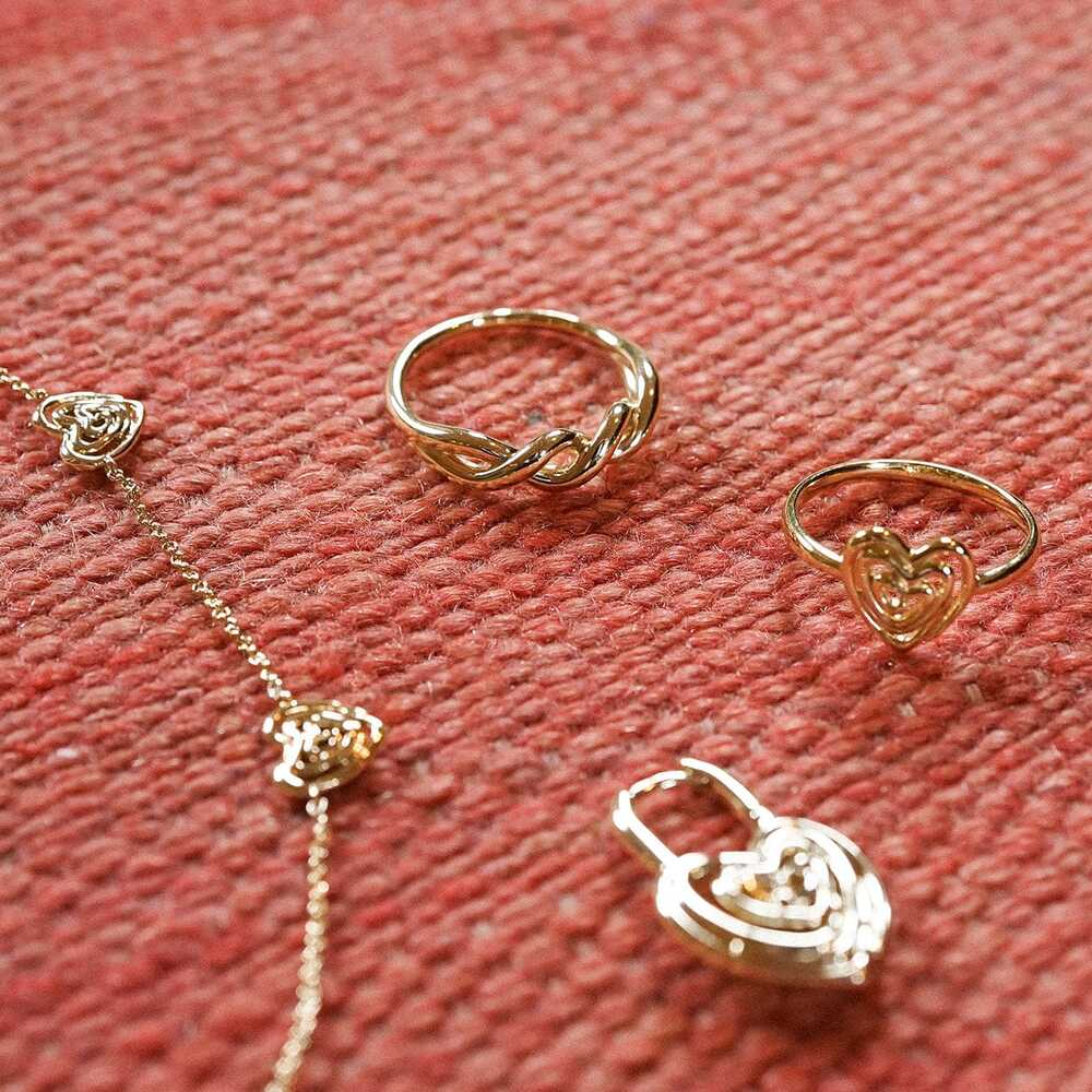 Daisy London Gold Plate Scribble Knot Ring Additional Image - 2